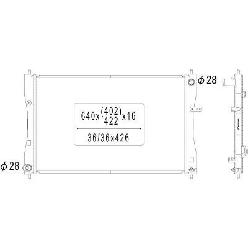 Image of Engine radiator DIEDERICHS DCM2512