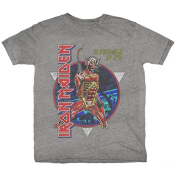 image of Iron Maiden - Somewhere in Time Unisex X-Large T-Shirt - Grey