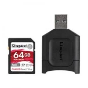 Image of Kingston 64GB SDXC React Plus Card