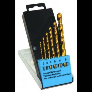 image of C.K. T3293 HSS Metal twist drill bit set 6 Piece TiN DIN 338 Cylinder shank 1 Set