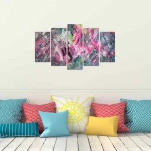 Image of 5YBMDF-05 Multicolor Decorative MDF Painting (5 Pieces)