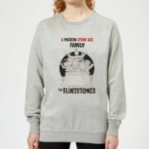 image of The Flintstones Modern Stone Age Family Womens Sweatshirt - Grey - L