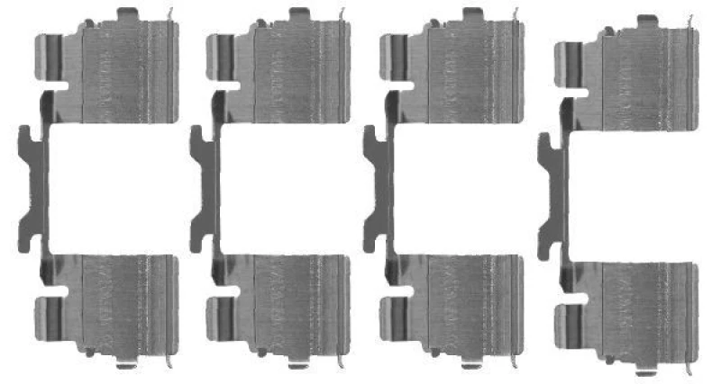 Image of HELLA Brake pad fitting kit HELLA 8DZ 355 205-111