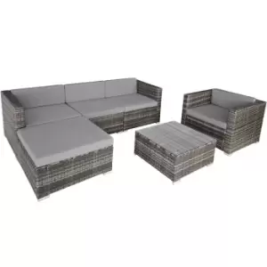 image of Tectake Rattan Garden Furniture Milano - Dark Grey