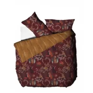 Image of Furn Forest Fauna Duvet Cover Set (Double) (Emerald Green)