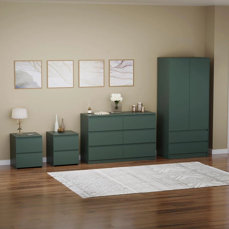 Image of Lassic Vida Designs 4 Piece Denver Bedroom Set 4 Jasper Green unisex One Size