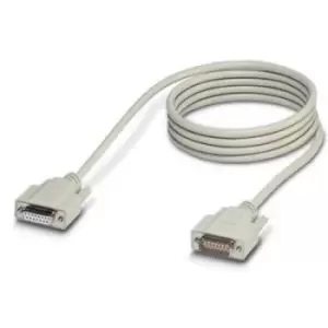 image of Phoenix Contact Series, Parallel Cable [1x D-SUB socket 15-pin - 1x D-SUB plug 15-pin] 1m White