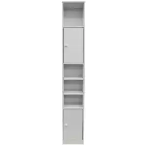 Image of Techstyle Jamerson Large Tall Tower Storage Cupboard With Shelves White