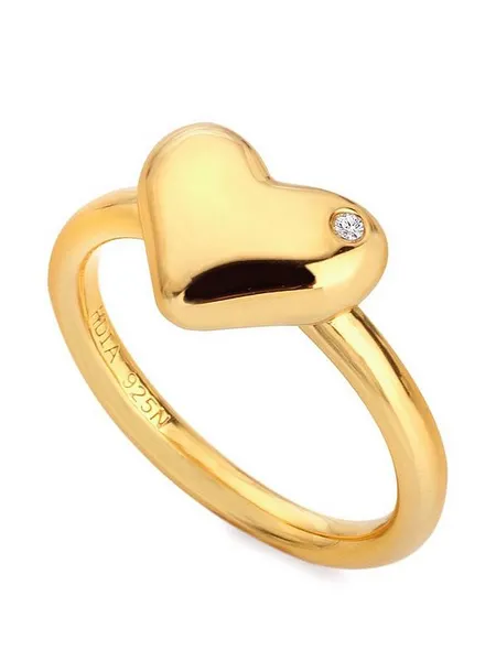 image of 18ct Gold Plated Sterling Silver Desire Ring DR276 / Size XS