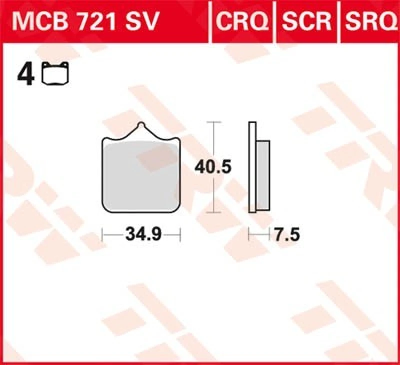 Image of TRW Lucas Racing rubber MCB721CRQ