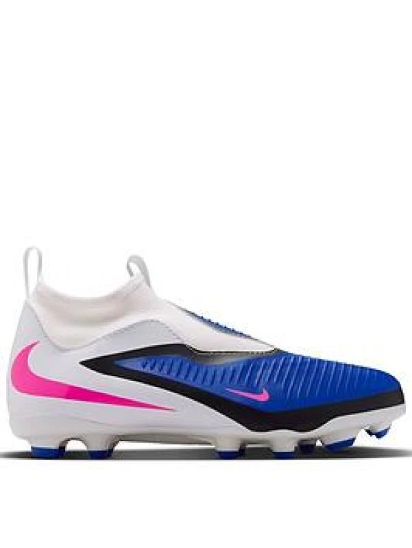 Image of Nike Phantom 6 Academy High Juniors Firm Ground Football Boots - Blue Male 2