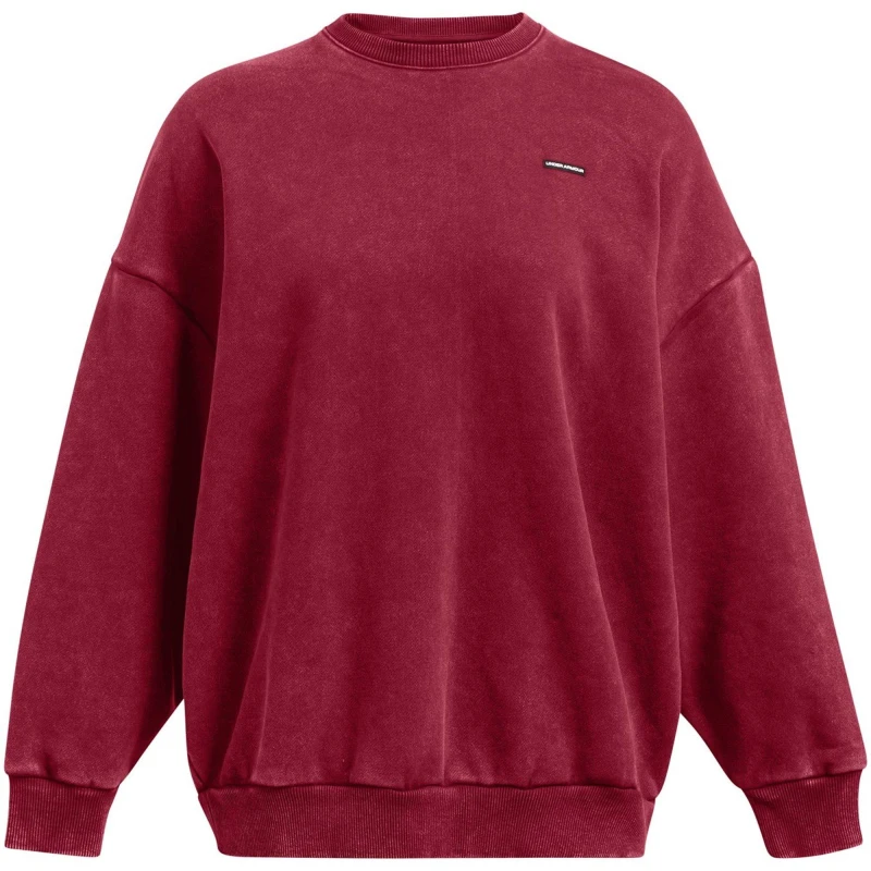 Image of Under Armour Womens Icon Crew Sweatshirt Red female 8 (XS)