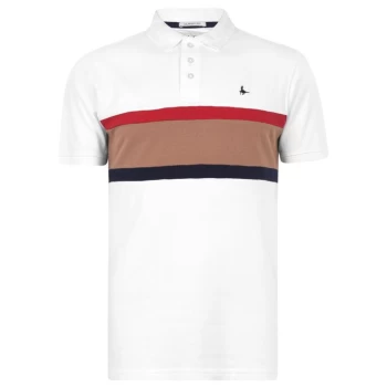 image of Jack Wills Tupton Cut And Sew Polo - White