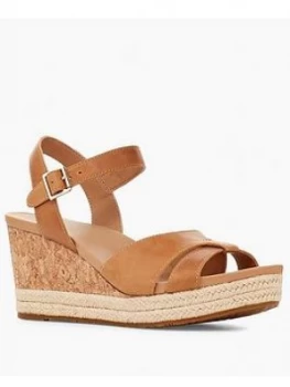 Image of Ugg Cloverdale Wedge Sandal - Almond