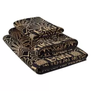 Image of Biba Deco Fan Towel 24 - Black