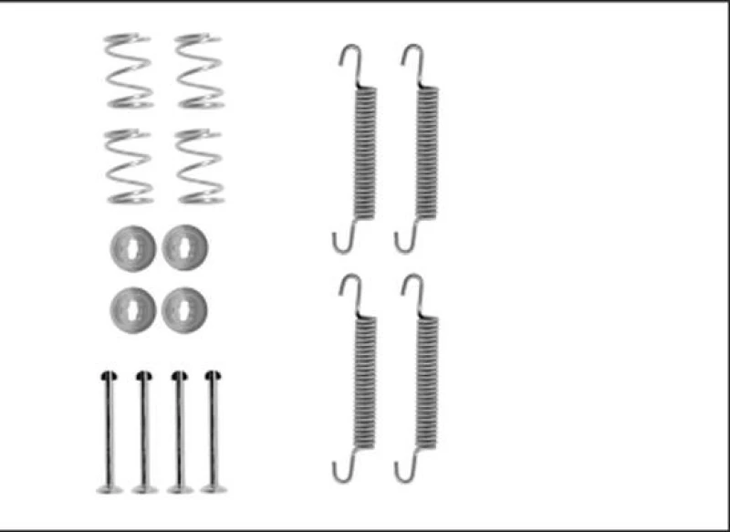Image of HELLA Brake shoe fitting kit HELLA 8DZ 355 206-141