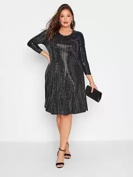 Image of Yours Party Swing Dress - Black, Size 16, Women