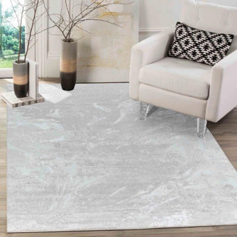 Image of Modern Abstract Water Flow Grunge Texture Area Rugs Stone 80X150 Cm