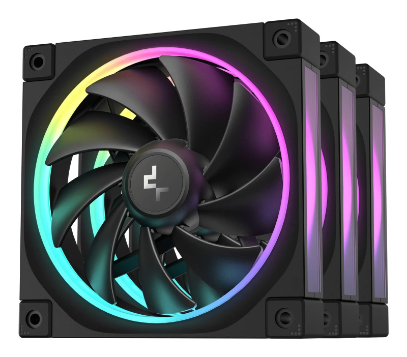 Image of DeepCool DeepCool FL12-3 in 1 Computer case Fan 12cm Black 3 pc(s) R-FL12-BKAPN3-G