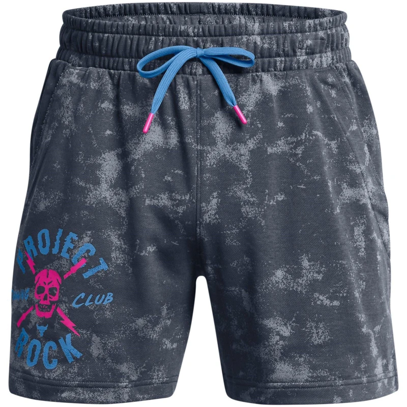 Image of Under Armour Mens All Over Print Fleece Jogger Shorts Grey male S