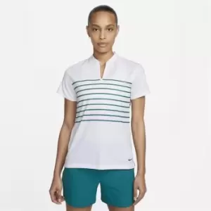 Image of Nike Victory Stripe Polo Shirt Womens - White