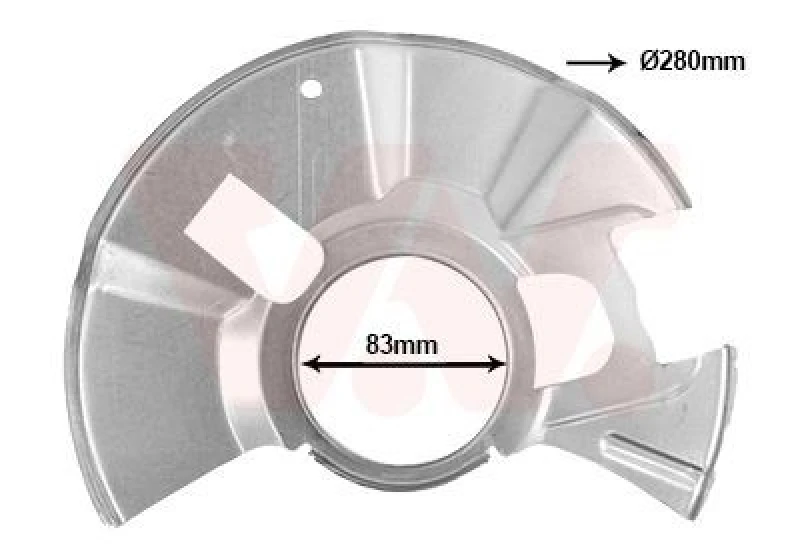 Image of VAN WEZEL Brake disc backing plate VAN WEZEL 2741371