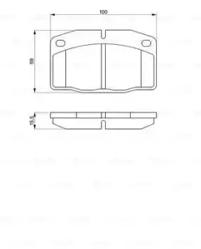 Image of Bosch 0986465141 BP662 Brake Pad Set Disc Brake Front Axle