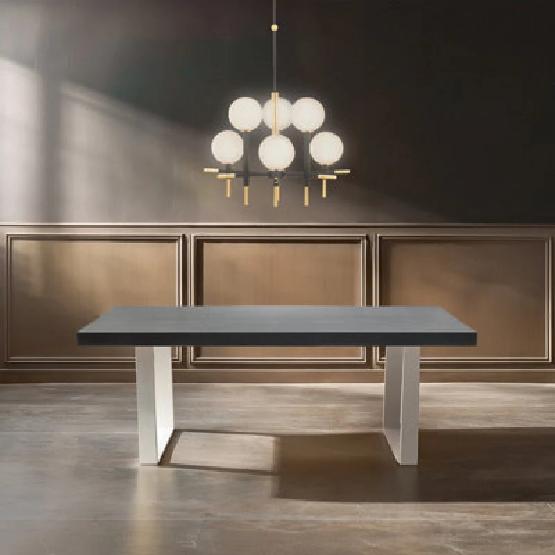 Image of Orsina Classic Minimalist Design Dining Table, Spacious Kitchen Table, Luxe Lounge Table, Garden Table For Patio