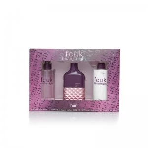 image of FCUK Friction Night 100ml Eau de Parfum Gift Set for Her