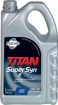 Image of FUCHS TITAN SUPERSYN F ECO-B 5W-20 ENGINE OIL LUBRICANT 5 LITRES ACEA A1/B1