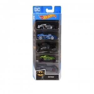 image of Hot Wheels Batman 5 Pack - Asst