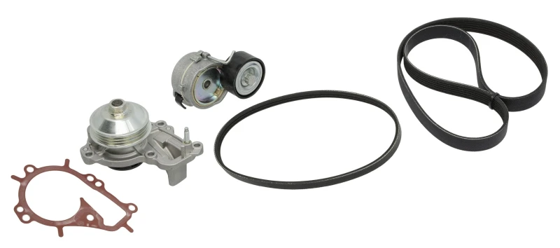 Image of GATES Water Pump + V-Ribbed Belt Kit GATES KP166PK1043