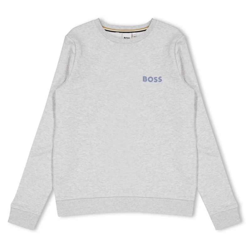 Image of Boss Logo Sweatshirt Boys - Grey Grey 5 - 6 Years