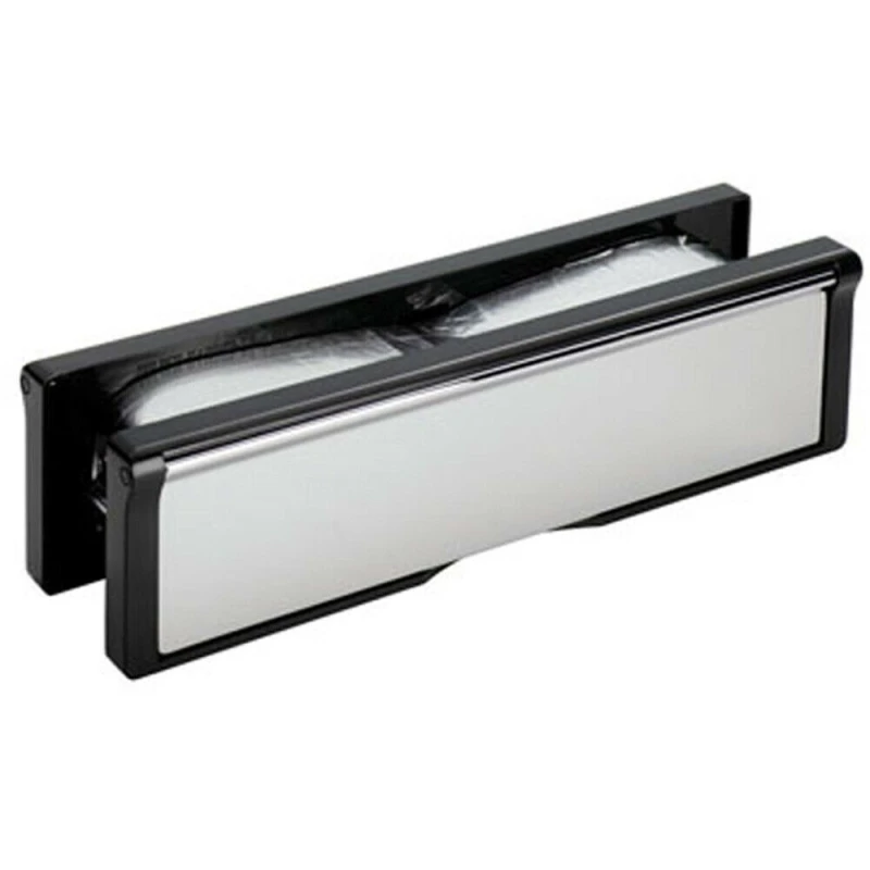 Image of Loops All-in-One Intumescent Letterbox Assembly 242mm Fixing Centres Satin Aluminium Multi