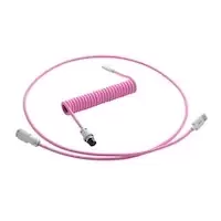 Image of CableMod Pro Coiled Keyboard Cable USB A to USB Type C 150cm - Strawberry Cream