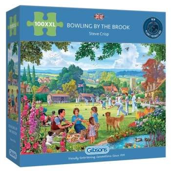 Image of Bowling by the Brook XLL Jigsaw Puzzle - 100 Pieces