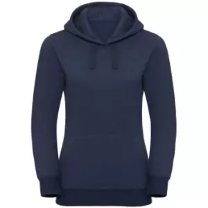 image of Russell Ladies Authentic Melange Hoodie (S) (Indigo Melange)