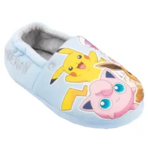 Image of Pokemon Girls Slippers (1 UK) (Pastel Blue/Yellow/Pink)