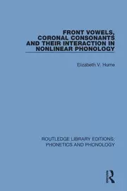 Image of Front Vowels Coronal Consonants and Their Interaction in Nonlinear Phonology