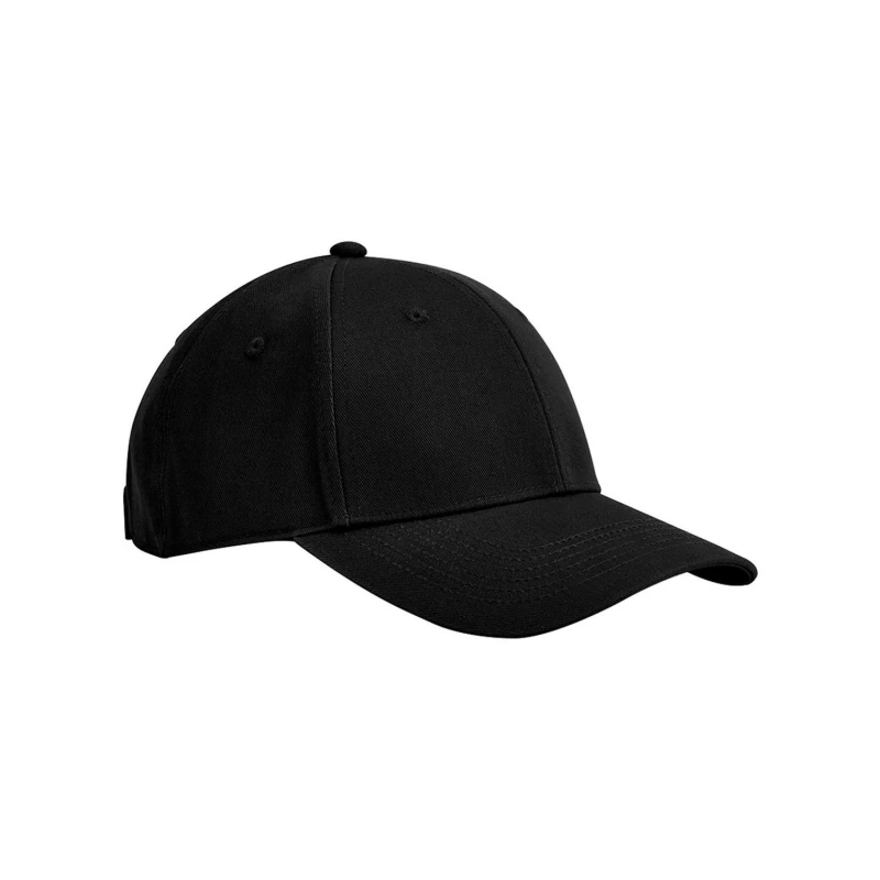 Image of Beechfield Classic 6 Panel Cotton Cap in Black Unisex One Size