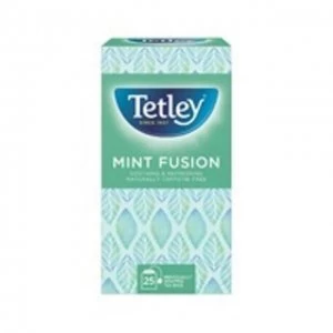 image of Original Tetley Mint Fusion Tea Bags Finest European sourced Individually wrapped Pack of 25