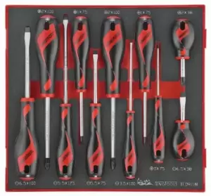 Image of Teng Tools TED911N 11 Piece EVA Screwdriver Set (Flat, PH and PZ)