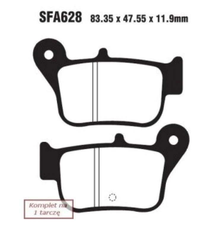 Image of EBC Brakes SFA628HH Brake pad set Brake Pad Set,disc brake (402)