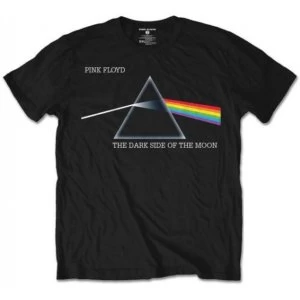 image of Pink Floyd Dark Side of the Moon Courier Mens Large T-Shirt - Black