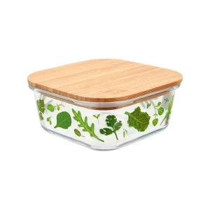 image of Sass & Belle Small Powered by Plants Glass Storage Box