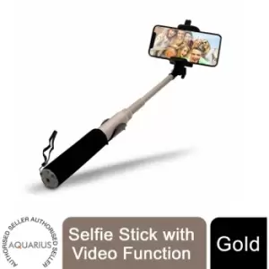 image of Aquarius Selfie Stick with Video Function - Gold