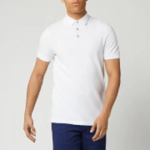 Image of Ted Baker Mens Infuse Textured Polo Shirt - White - S/2