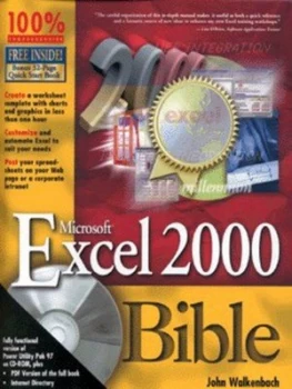 Image of Microsoft Excel 2000 Bible by John Walkenbach Paperback