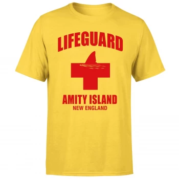 Image of Jaws Amity Island Lifeguard T-Shirt - XS - Yellow