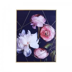 Image of Dark Floral Capped Canvas with Gold Foil